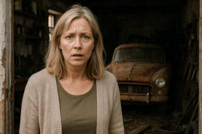 Heredé el viejo garaje destrozado de mi esposo… pero cuando abrí la puerta y vi lo que había dentro, sentí que el piso desaparecía bajo mis pies.