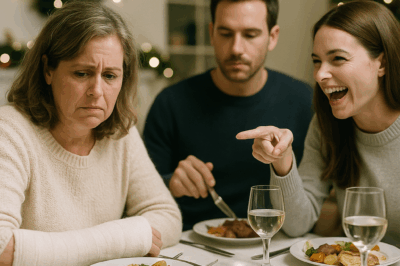 En La Cena De Navidad, Mi Hija Se Rió De Mi Brazo Roto… Y Dijo: “Mi Esposo Te Dio Una Lección.”
