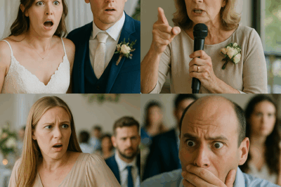 Mi suegra interrumpió mi boda con una sola frase: «Ese bebé no es suyo». Lo que siguió cambió toda la ceremonia.