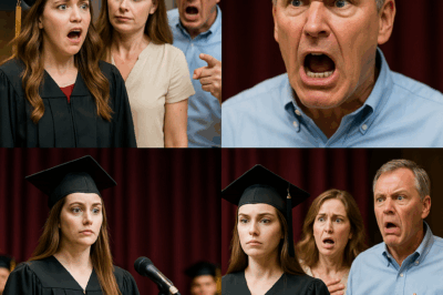 Papá gritó: “¡Pagamos tu educación!” cuando me negué a dejar que mi hermana tomara mi lugar como la mejor estudiante. Segundos después, todo el auditorio se enteró de la verdad