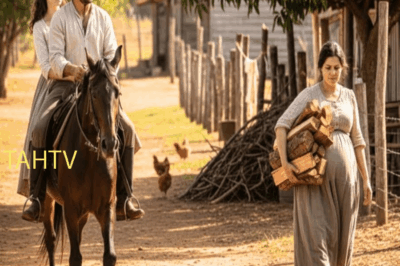 El granjero cabalgaba con su novia… y se congeló al ver a su exesposa embarazada cargando leña