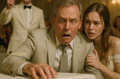 Estaba sentado tranquilamente en la boda de mi hijo cuando mi nuera se inclinó hacia mí, con el rostro pálido, y susurró: «Papá, tenemos que irnos ahora mismo». Confundido, le pregunté por qué; ella tembló: «Mira debajo de la mesa». Lo que vi me dejó helado.