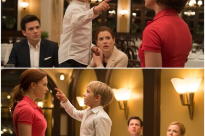 EL HIJO DEL MILLONARIO SE SUBIÓ A LA MESA Y LE GRITÓ A LA MESERA… PERO LO QUE ELLA HIZO…