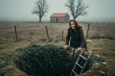 Una anciana fue a limpiar el pozo abandonado de la granja y encontró una escalera que nadie debería haber visto.