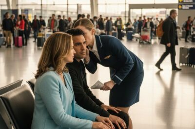 En El Aeropuerto, Una Azafata Me Dio Un Aviso Sobre Mi Esposo💔. Casi La Ignoro, Pero 1 Hora Después💥