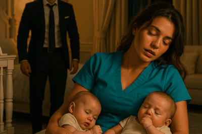 (nk)El Millonario Volvió a Casa a Medianoche — Y Se Quedó Helado Ante la Escena que lo Esperaba Cuando el reloj dio la medianoche, Ethan Whitmore empujó la puerta de su mansión. Con la corbata aflojada, aún llevaba encima el peso de una jornada interminable de negocios, de negociaciones y de responsabilidades que lo convertían en un hombre respetado… y envidiado. Pero aquella noche, algo era diferente. El silencio que esperaba no estaba allí. En su lugar, percibió respiraciones ligeras, un suave tarareo… y el latido regular de dos pequeños corazones. Avanzó… y luego se detuvo en seco. Allí, sobre la alfombra, a la luz tenue de una lámpara, dormía la mujer de la limpieza, vestida con su uniforme turquesa. Contra ella, acurrucados como dos gatitos, descansaban sus gemelos de seis meses. La mano de uno se aferraba a su dedo. El otro tenía la cabeza apoyada en su pecho, respirando en paz, como si una canción de madre lo meciera. La visión lo dejó clavado en el sitio. — ¿Qué hacía ella allí? ¿Con mis hijos? Su instinto gritó: despedirla, llamar a seguridad, exigir explicaciones. Pero entonces… se fijó en sus rostros. Sus hijos no estaban inquietos. Estaban tranquilos. Serenos. Y en el rostro de la joven no vio imprudencia ni desorden, sólo la dulce fatiga de alguien que lo había dado todo. Esa imagen lo persiguió hasta el amanecer. Por la mañana, la voz de Ethan tembló ligeramente cuando se dirigió al ama de llaves: — ¿Quién es esa mujer? ¿Por qué la mujer de la limpieza dormía con mis hijos? …A seguir en el primer comentario.
