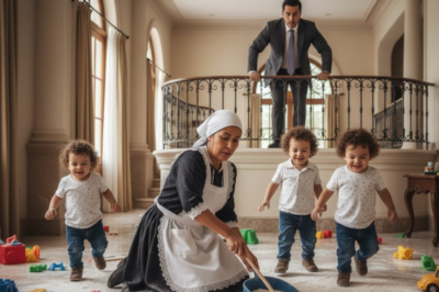 Ninguna niñera podría durar un día con los trillizos del multimillonario… hasta que llegó una mujer negra e hizo lo que nadie más pudo.