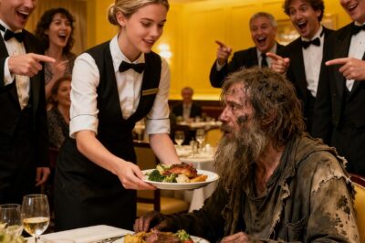 AL DESCUBRIR QUIÉN ES… El olor a sopa de langosta y fideos con trufa inundaba el comedor de un elegante restaurante estadounidense cuando entró un anciano tembloroso y sucio ta