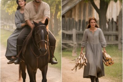 El granjero cabalgaba con su novia… y se congeló al ver a su exesposa embarazada cargando leña…