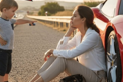 “Mi Papá Puede Arreglarlo” — Dijo El Niño A La Millonaria Varada Con Su Ferrari En La Carretera TA