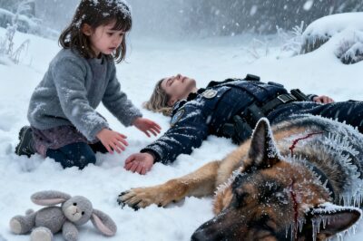 (nk)Una niña descubrió a un oficial desplomado y a su perro K9 en la nieve. ¿Qué pasó después?