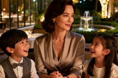 (nk)Una madre millonaria que llevó a sus hijos gemelos a cenar