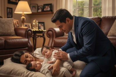 El millonario entró a medianoche y se quedó paralizado al ver a la señora de la limpieza durmiendo junto a sus gemelos…