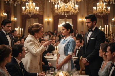 “Ese collar es de mi hija”, gritó la millonaria al descubrirlo en la sirvienta… La verdad sorprende…. El salón estaba deslumbrante