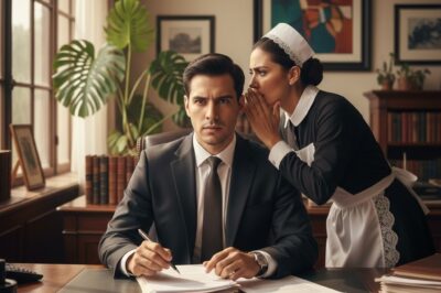 “No firmes esto” La mujer de limpieza susurró al millonario y lo que él hizo sorprendió a todos